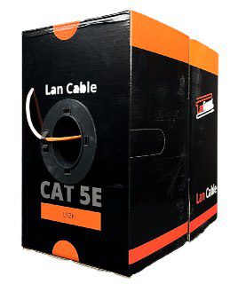 Кабель UTP внутренний - LanExpert INDOOR CAT 5E U/UTP (SOLID/305m) оранжевый