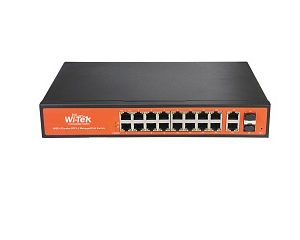 Коммутатор Управляемый - Wi-Tek WI-PMS320GF (16ge +2combo/sfp)