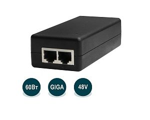 Инжектор PoE - Wi-Tek WI-POE55-48V-60W
