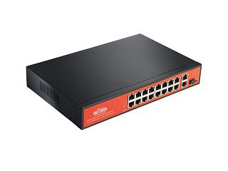 Коммутатор Неуправляемый PoE - Wi-Tek WI-PS518GV (16fe +2ge +1sfp) — изображение 3