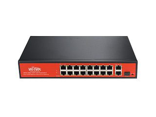 Коммутатор Неуправляемый - Wi-Tek WI-PS518G V3 (16fe +1ge +1combo/sfp +hipoe +250m)