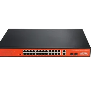 Коммутатор Неуправляемый PoE - Wi-Tek WI-PS526G (24fe +2ge +2sfp +250m)
