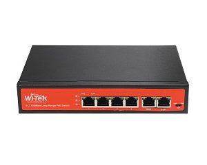 Коммутатор Неуправляемый PoE - Wi-Tek WI-PS205 V2 (6poe / 100mbps)